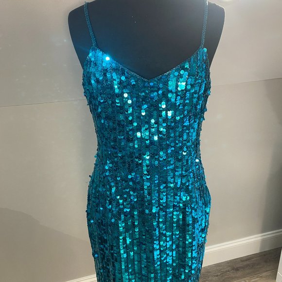 Vintage Nadine 90's 100% Silk & Hand Beaded Cocktail dress - Picture 1 of 13